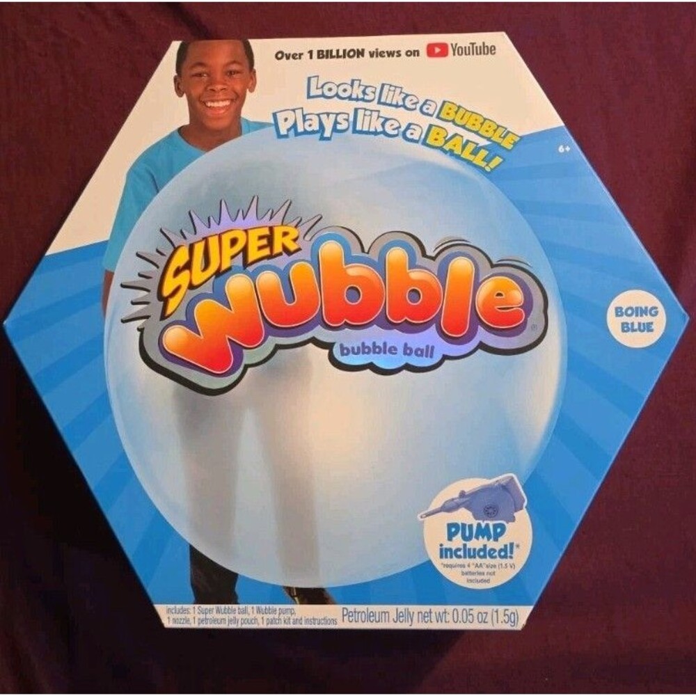Super Wubble Bubble Ball with Pump - Blue 23905416